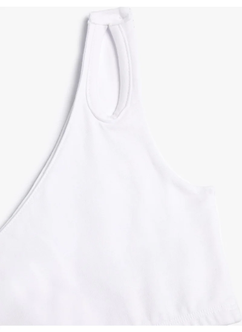 KOTON One Shoulder Athlete Cotton with Window Detail