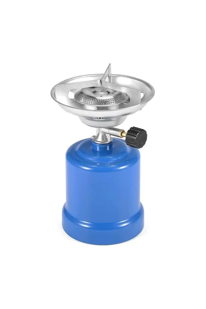 KOVAR Portable Camping Gas Stove, Stainless Steel Burner with Blue Propane Tank