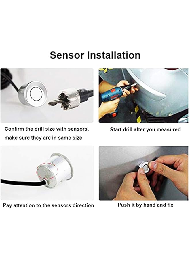 توبيز مستشعر ركن السيارة الخلفي مع شاشة LED، ركن السيارة الخلفي (أسود) - Image 5