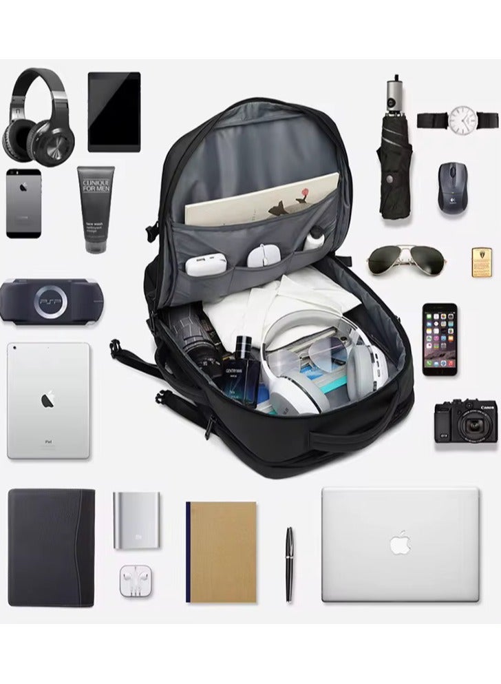 Meinaili Large Backpack Flight Waterproof Business Luggage Large Backpack Fits 17.3 Inch Laptop - Image 3