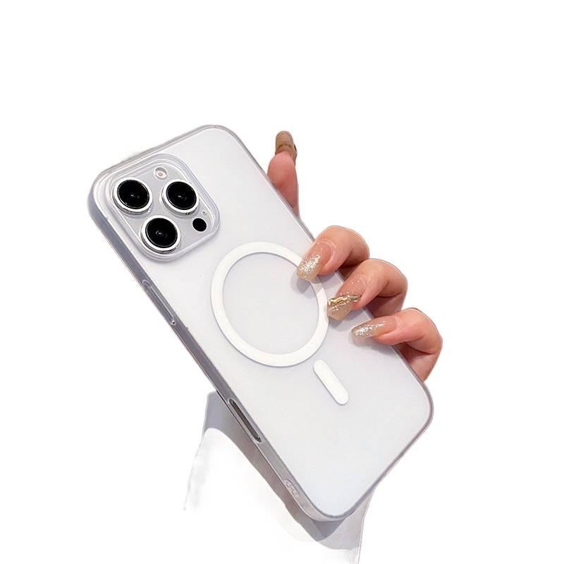 MagSafe Case | Drop Protection | Shockproof Cover for iPhone 16 / 16 Plus / 16 Pro / 16 Pro Max | Translucent White | PC - Image 1