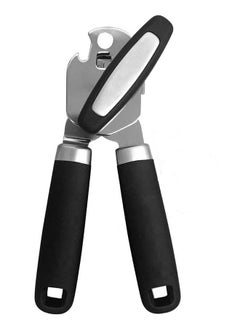 General Manual Hand Held Can Opener With Soft Touch Handle,Rust Proof Oversized Handheld Easy Turn Knob,Best Large Lid Openers,Black  - Image 1