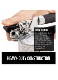 General Manual Hand Held Can Opener With Soft Touch Handle,Rust Proof Oversized Handheld Easy Turn Knob,Best Large Lid Openers,Black  - Image 4