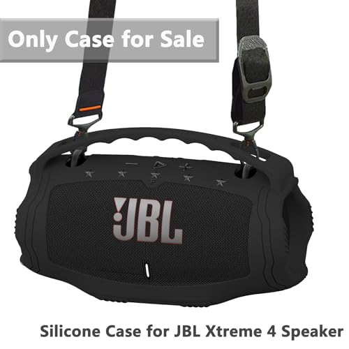 JCHPINE غطاء سيليكون JCHPINE لحماية مكبر الصوت المحمول JBL Xtreme 4 - حافظة جلدية لحماية مكبر الصوت JBL Xtreme 4 - إكسسوارات فقط - غطاء أسود - Image 3