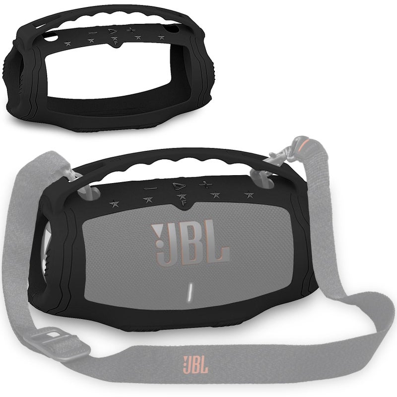 JCHPINE غطاء سيليكون JCHPINE لحماية مكبر الصوت المحمول JBL Xtreme 4 - حافظة جلدية لحماية مكبر الصوت JBL Xtreme 4 - إكسسوارات فقط - غطاء أسود - Image 2