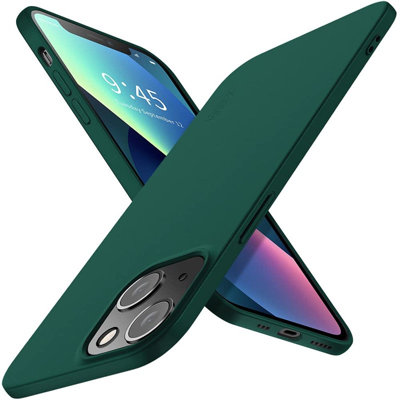XLevel Compatible iPhone 13 Case Slim Fit UltraThin Soft TPU Matte Finish Coating Phone Cases Lightweight Back Cover for iPhone 13 61with Comfortable Grip 2021Green