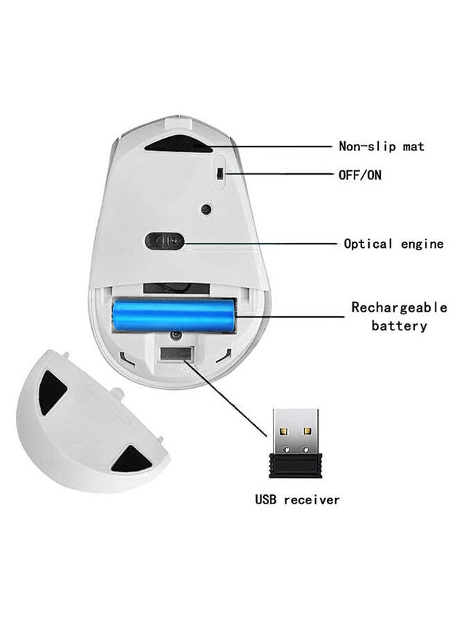 NIBEMINENT G823 2.4 GHz Wireless Dual Mode Optical Mice Silver  - Image 5