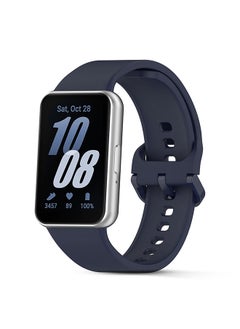 O Ozone Silicone Band For Samsung Galaxy Fit 3, Soft Adjustable Sport Breathable Replacement Watch Strap Loop for Men Women- Midnight Blue  - Image 1