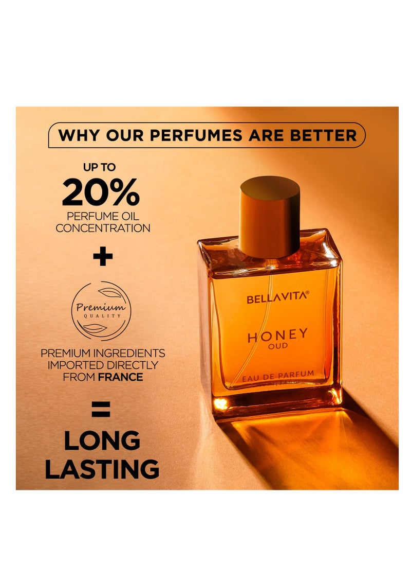 Bella Vita - Honey Oud Eau de Parfum (3.4 fl. oz.) | Patchouli, Vanilla, Bergamot, Floral & Spicy + Made with Clean & Vegan Essentials Oils + Cruelty Free | Long-Lasting Unisex Fragrance - Image 1