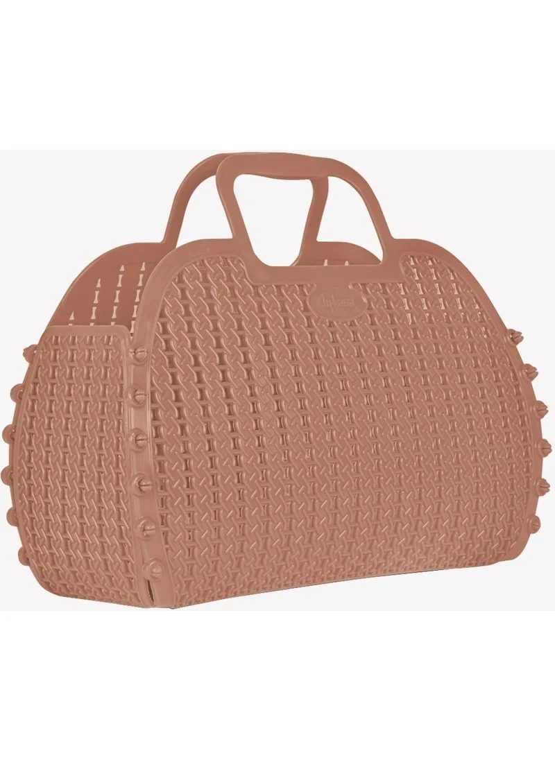 Ayyıldız Aykasa 221026 Warm Taupe Foldable Beach Bag