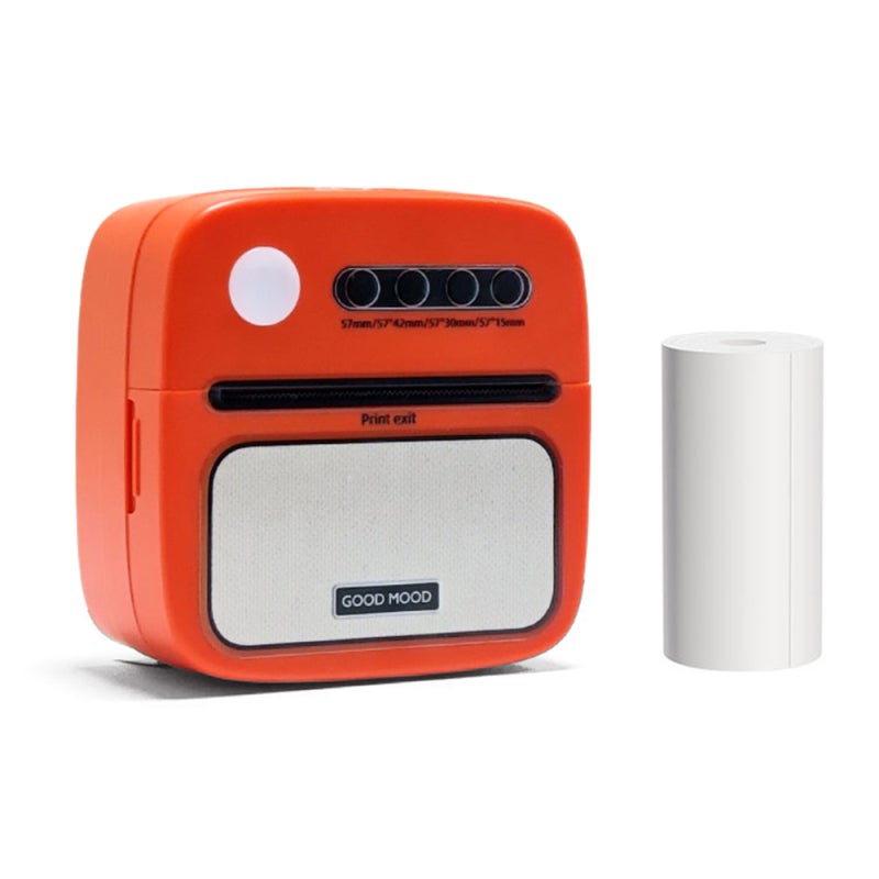 Mini Printer: 57x26mm Paper Roll, Inkless Thermal Printing, Portable Wireless Label Printer - Compact Rechargeable Design, Note Printer for Home Office, On-The-Go Labeling, Journaling - Image 1