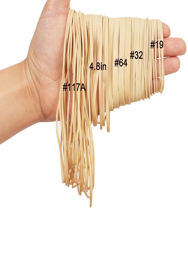 HSNOHSN Rubber Bands, 0.5bl Assorted Size Rubber Bands Elastics Band for Office Supplies rubber band size 19 size 32 size 64 size 117A size 4.8in - Image 4
