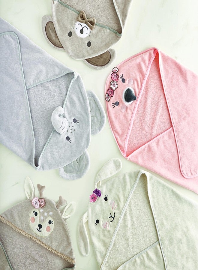 Stephan Baby Hooded Towel - 100% Cotton with Fun Animal Design for Infants and Toddlers, 31" Square, Flamingo - Image 5