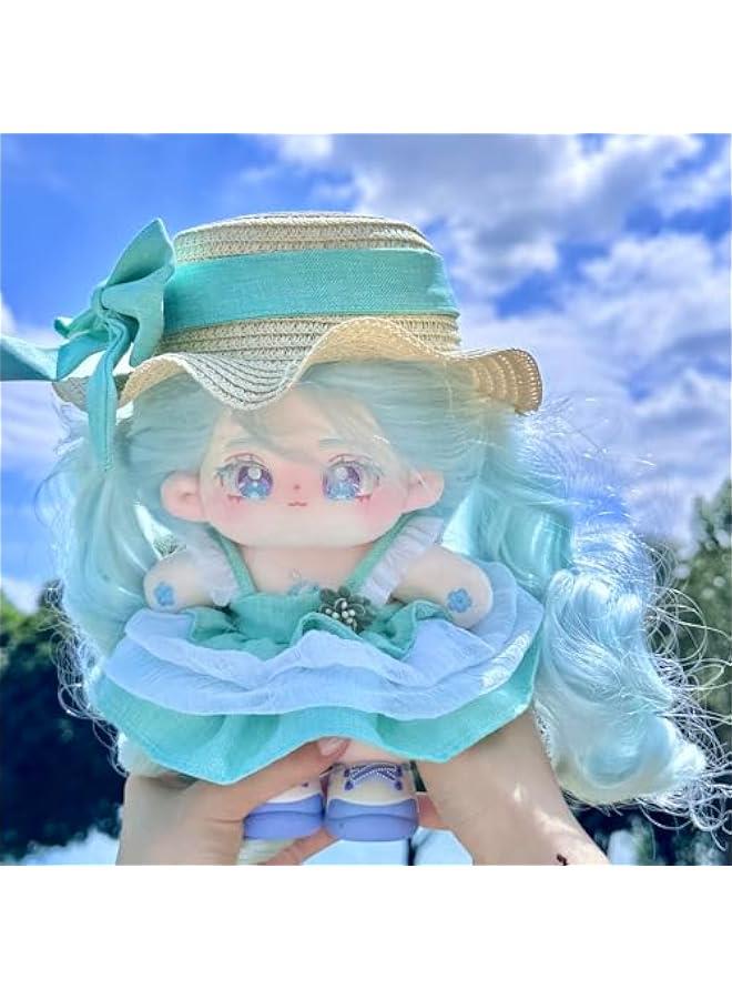 Plush Liu Li, Cute 20cm Cotton Doll, Blue Hair, Soft Dress Up Doll, Kawaii Plush Toys  - Image 4