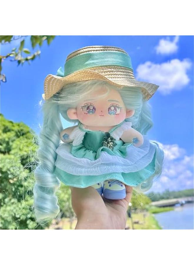 Plush Liu Li, Cute 20cm Cotton Doll, Blue Hair, Soft Dress Up Doll, Kawaii Plush Toys  - Image 2