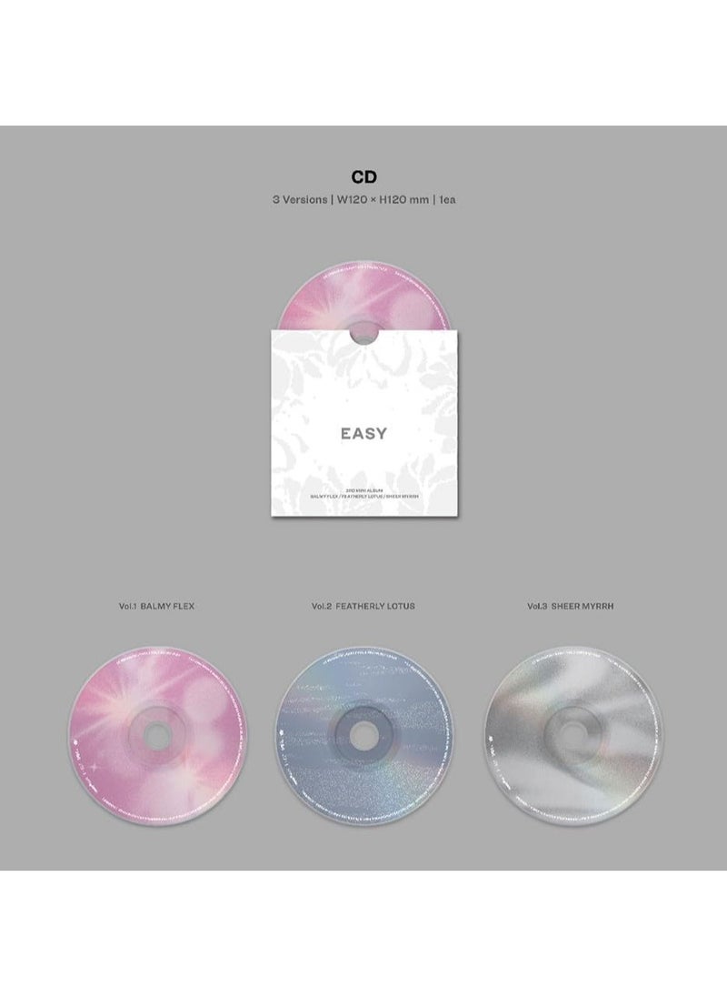 LE SSERAFIM Le Sserafim Easy Vol.2 Featherly Lotus Version 3rd Mini Album Kpop CD Folding Poster Photocard Postcard Booklet Sticker Lyric book  - Image 4