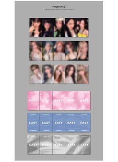 LE SSERAFIM Le Sserafim Easy Vol.2 Featherly Lotus Version 3rd Mini Album Kpop CD Folding Poster Photocard Postcard Booklet Sticker Lyric book  - Image 5