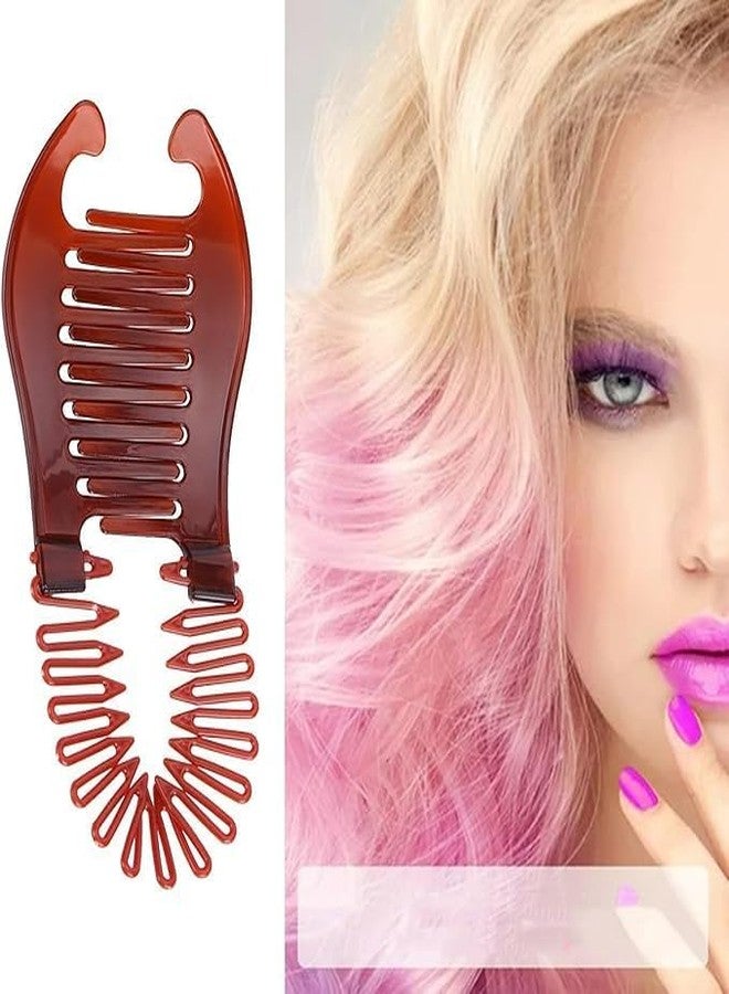 VALUEVIBES Interlocking Banana Hair Clips - No-Slip Hair Combs for Women & Girls | Korean Banana Hairpin for Thick & Thin Hair | Easy Styling(packof3) - Image 2