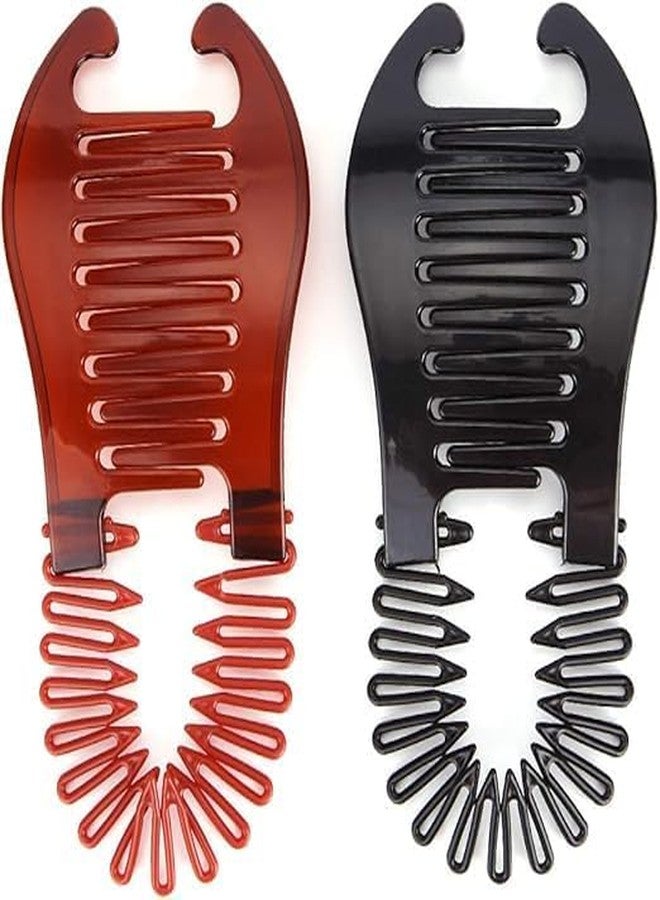 VALUEVIBES Interlocking Banana Hair Clips - No-Slip Hair Combs for Women & Girls | Korean Banana Hairpin for Thick & Thin Hair | Easy Styling(packof3) - Image 4