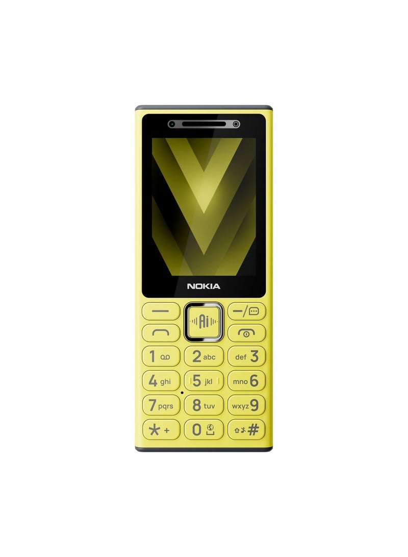 نوكيا 200 ثنائي الشريحة، أصفر، 64 ميجابايت من ذاكرة الوصول العشوائي، 128 ميجابايت، 4G - إصدار الشرق الأوسط - Image 1