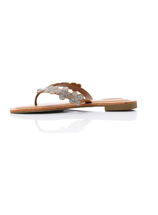 DejaVu Decorated Havana Summer Flowery Slipper - Image 3