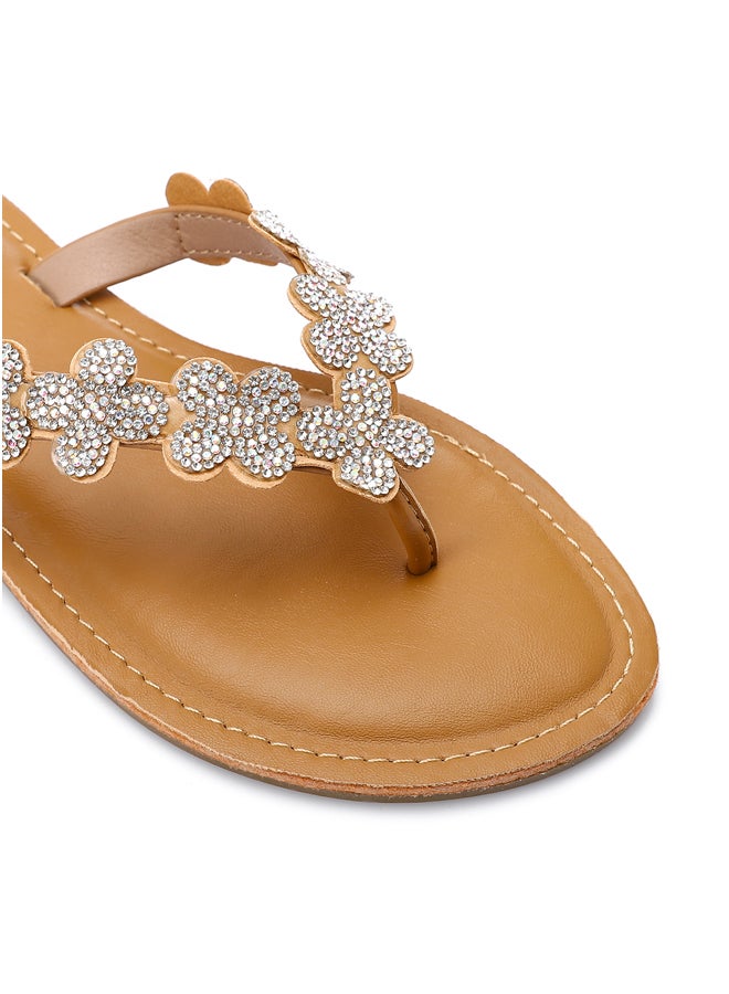 DejaVu Decorated Havana Summer Flowery Slipper - Image 4
