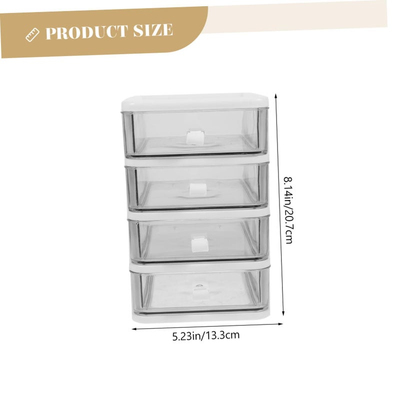 3 Tier Clear Acrylic Desktop Organizer Drawer Storage Box for Makeup Office Supplies - Image 4