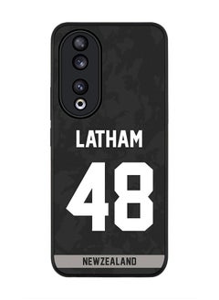 Stylizedd Rugged Black edge case for Honor 90 5G, Slim fit Case Flexible Rubber Edges Anti Drop TPU Gel Thin Cover - Team New zealand Tom Latham, Jersey No 48  - Image 1