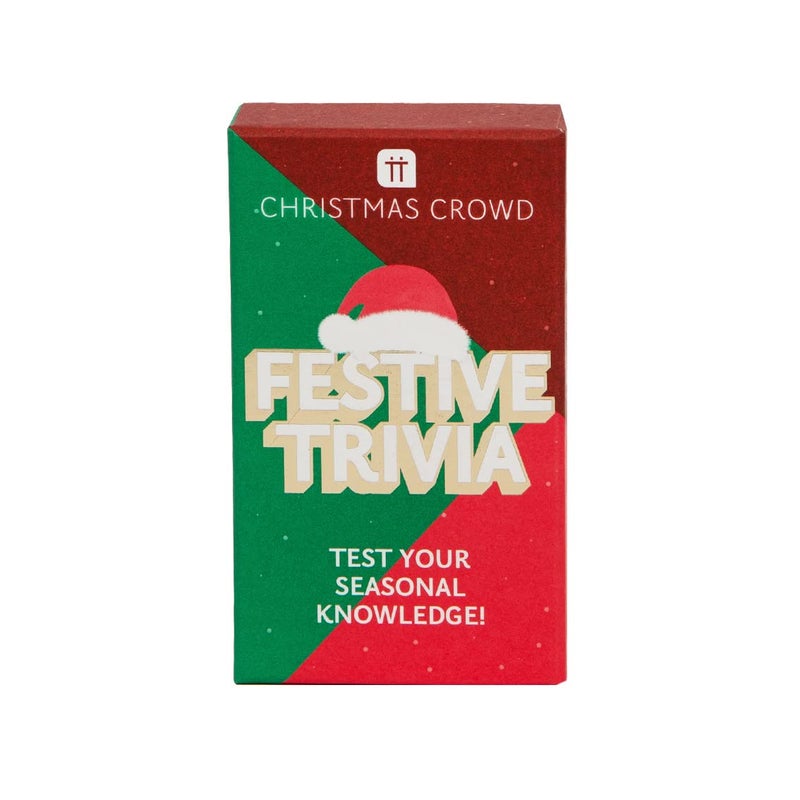 Talking Tables Talking Tables Christmas Trivia Game | Xmas Quiz Questions, Fun Table Games for Families, Kids, Adults, Stocking Filler, Gifts for Him or Her,Red,CCROWD-FESTIVETRIV - Image 1