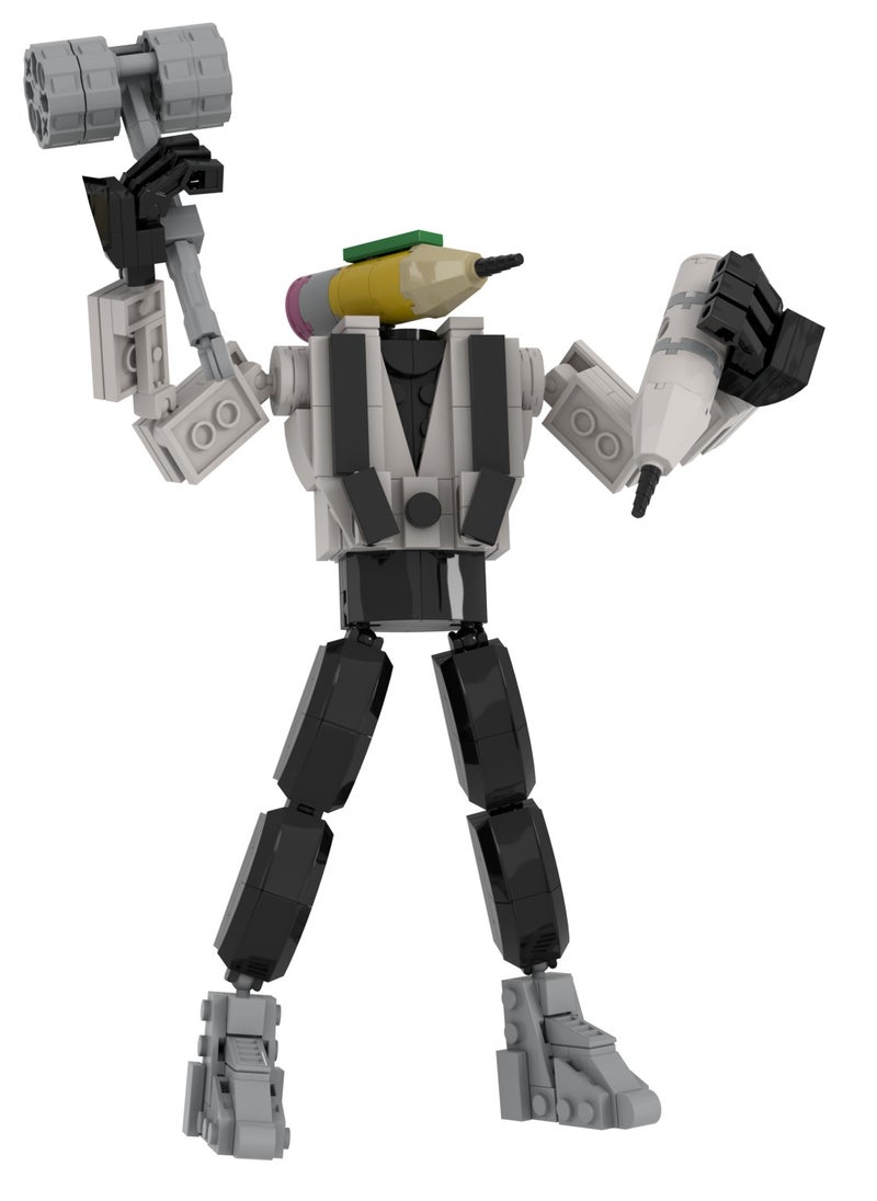 General Skibidi Toilet Man Toy Building Blocks 228Pcs Hammer Pencil Man Toy Ideas Toys Battle Horror Game Model Ideas Toys Gifts for Adult & Kids  - Image 3
