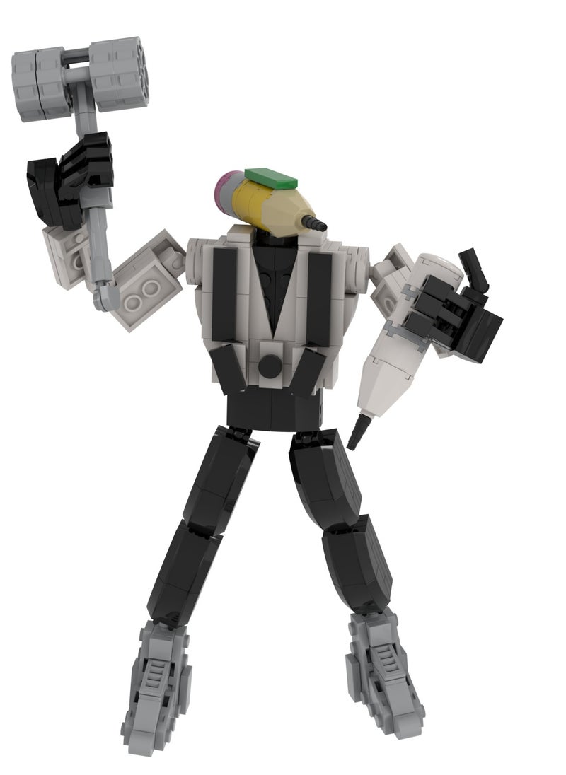 General Skibidi Toilet Man Toy Building Blocks 228Pcs Hammer Pencil Man Toy Ideas Toys Battle Horror Game Model Ideas Toys Gifts for Adult & Kids  - Image 2