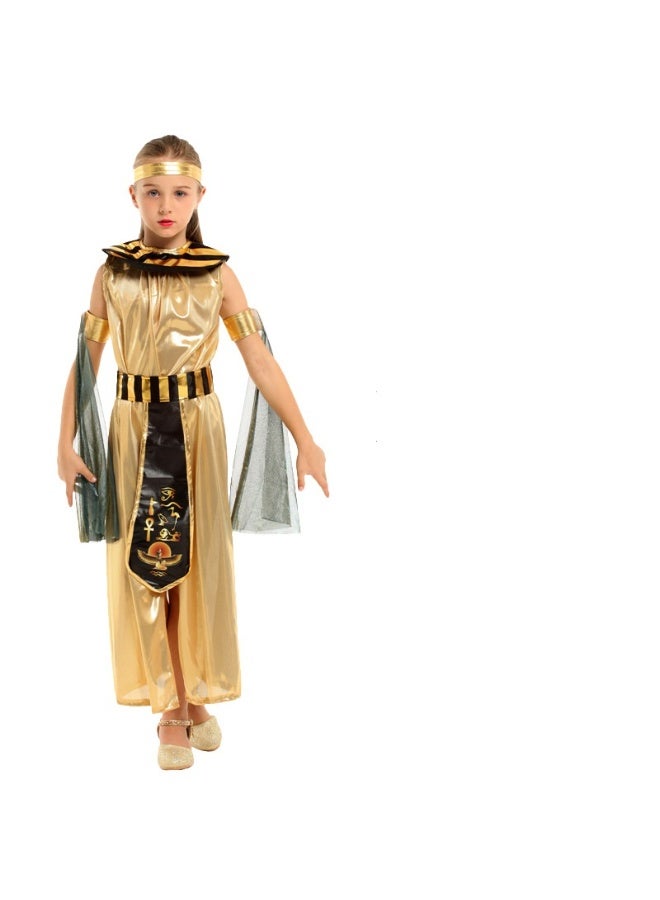 NIBEMINENT Halloween Egyptian pharaoh costume, Halloween Egyptian pharaoh cosplay costume performance costume - Image 1