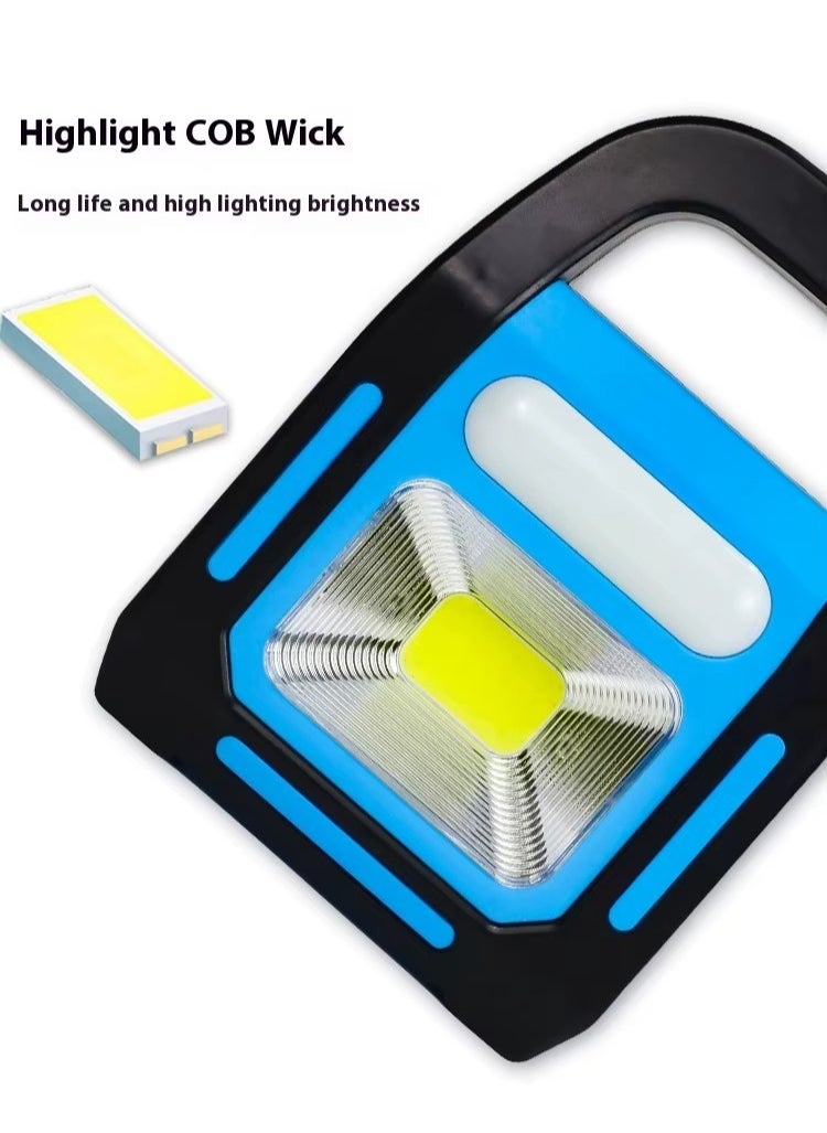 ماركة غير محددة مصباح طوارئ 3 في 1 يعمل بالطاقة الشمسية – من كيو شوب – COB ليد قابل للشحن بمنفذ USB وشحن الأجهزة – مثالي للتخييم والرحلات  - Image 5