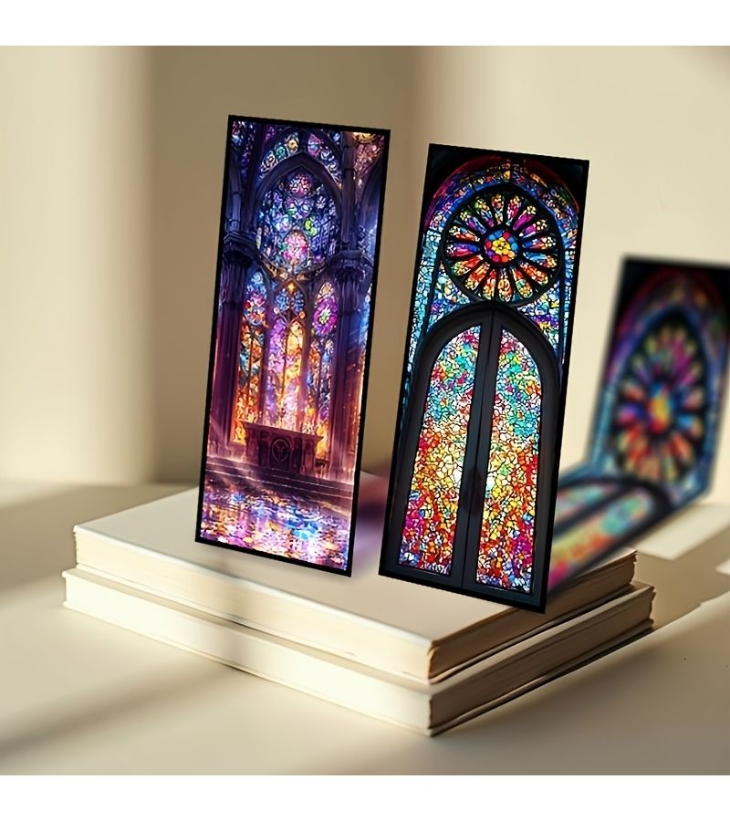 Set Of 3 Transparent Light And Shadow Film Bookmarks Retro Aesthetic For Students Book Lovers Color Coded Bookmark Slips For Journals Books Planners Office Use Creative Reading Accessories Gift - Image 3