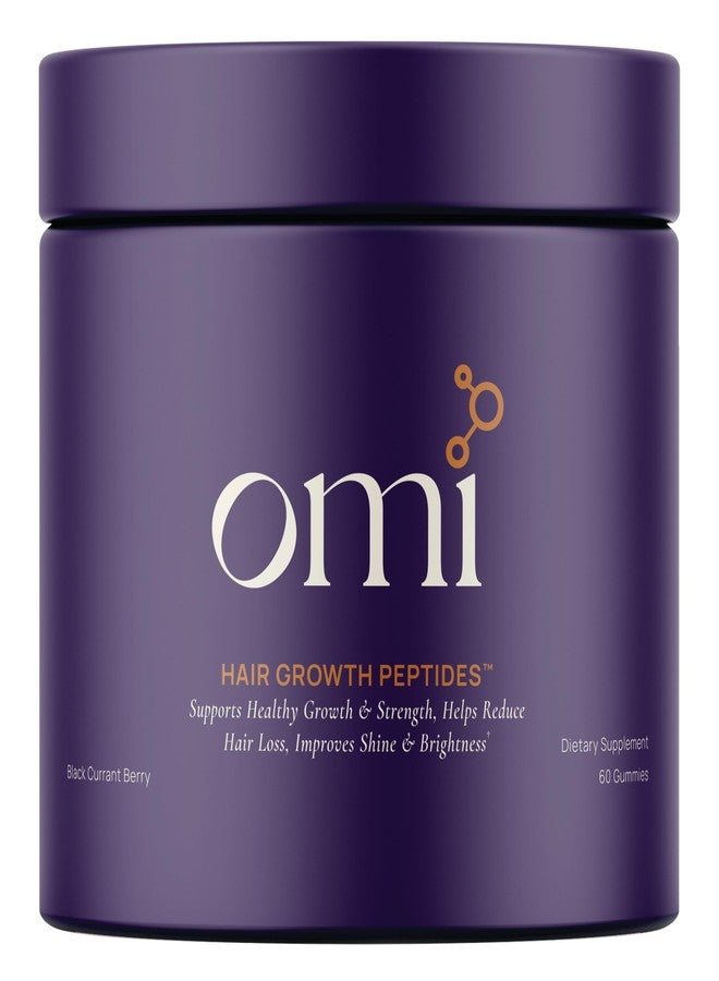 Omi Hair Growth Peptides Gummies, Doctor Recommended, Patented Follicle Fortifying Biotechnology, Clinically Shown to Reduce Hair Loss, 1-Month Supply - Image 1