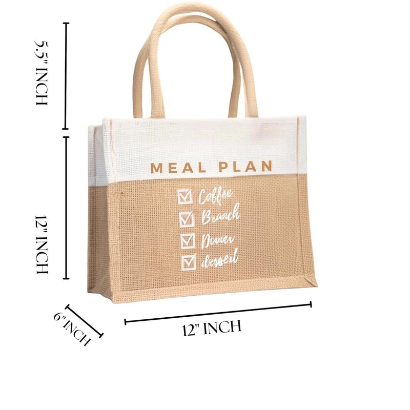 JUNERUSH Jute Bags for Women/Men | Durable Eco-friendly Jute bags for lunch box, grocery shopping, Return Gifts | Lunch Bag for Office Tiffin | Multipurpose Jute bags with Zip (12 Inch) - Image 4