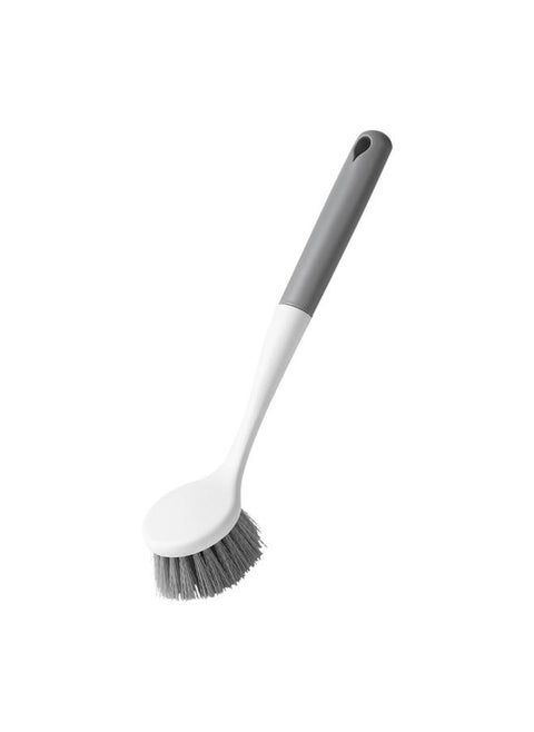 Long Handle Dish Brush Multipurpose Plastic Pot Scrub Brush with Hook Hole for Kitchen Sink Countertop