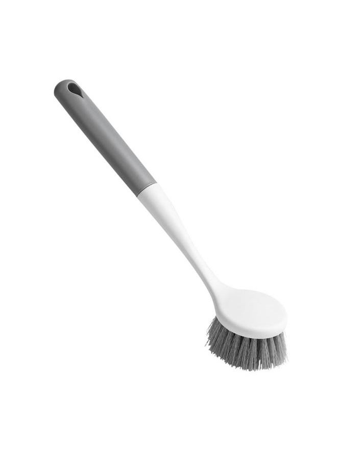 Long Handle Dish Brush Multipurpose Plastic Pot Scrub Brush with Hook Hole for Kitchen Sink Countertop