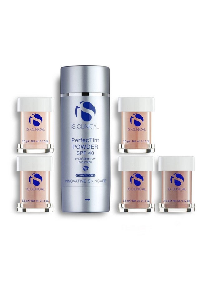 iS CLINICAL بودرة بيرفكتينت SPF 40؛ بودرة وجه؛ SPF ملون؛ بودرة وجه فضفاضة بعد تطبيق المكياج - Image 1