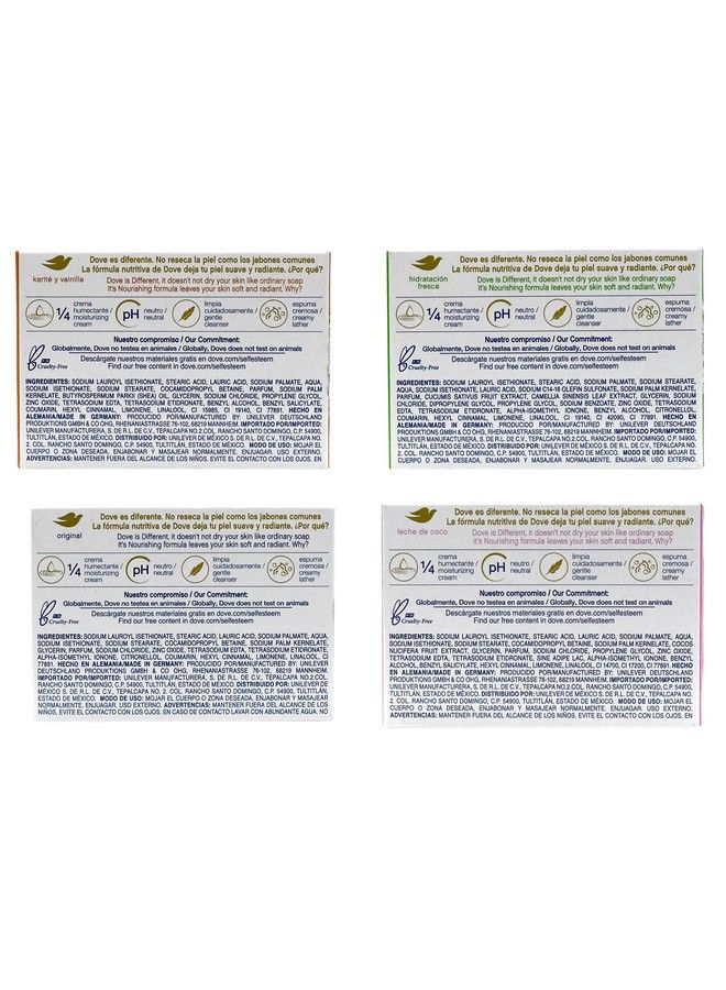 Dove Beauty Bar Soap Variety Pack Of 12 Go Fresh Shea Butter Coconut Milk White  135G - Image 3