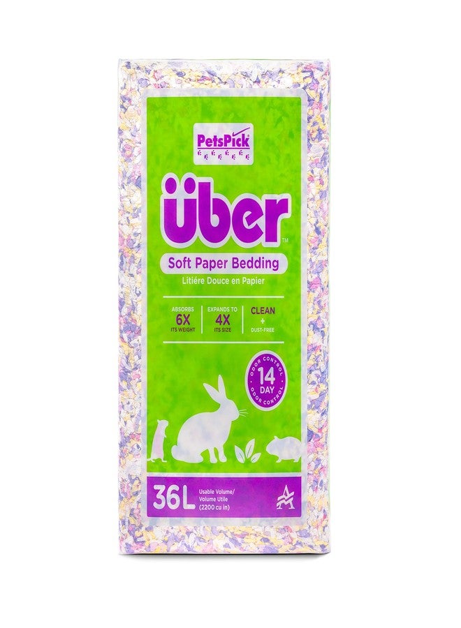 PETSPICK Uber Soft Paper Pet Bedding for Small Animals, Pastel Confetti, 36L - Image 2