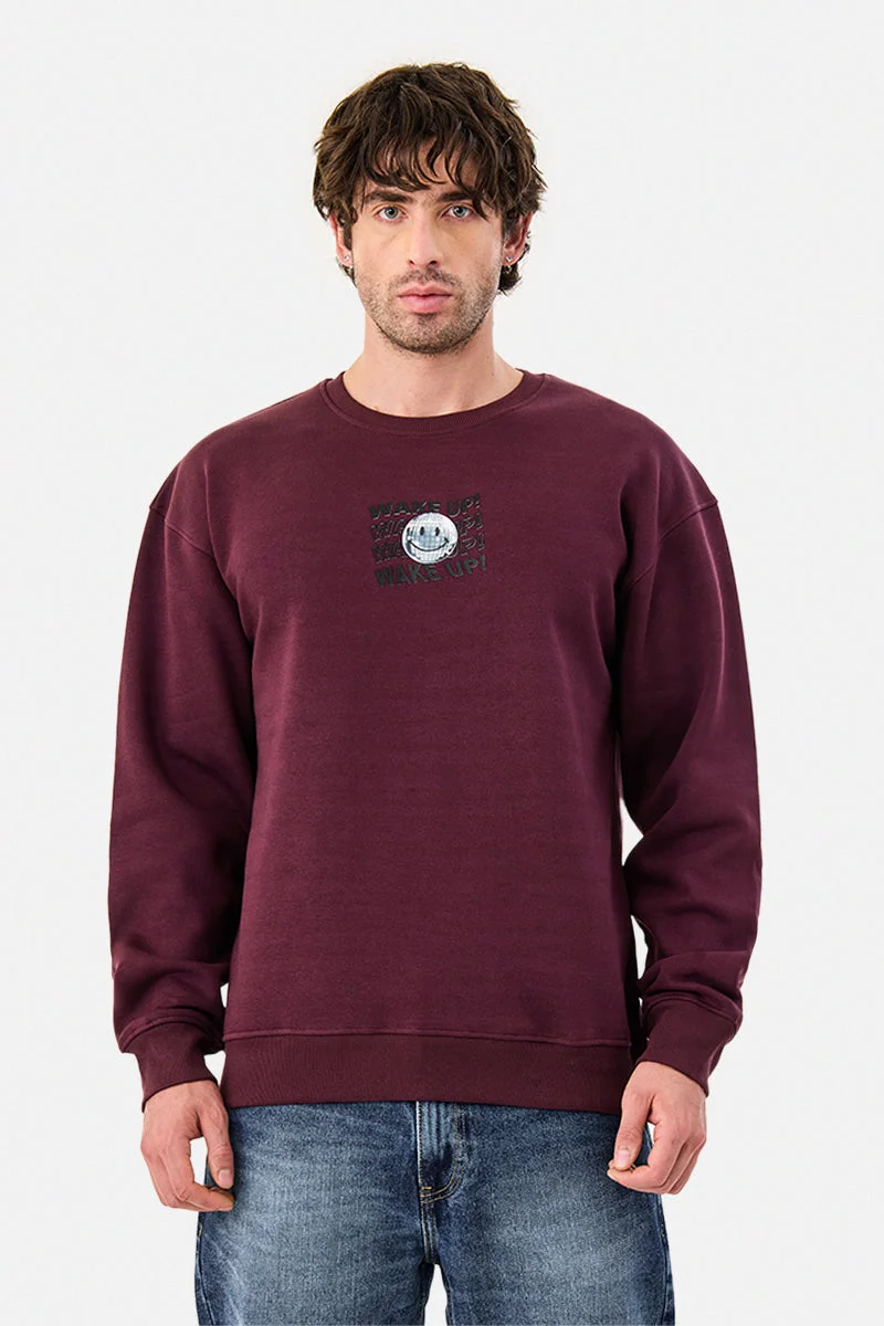 Snitch  Wake Up Oversized Sweatshirt for Men | Best Price UAE