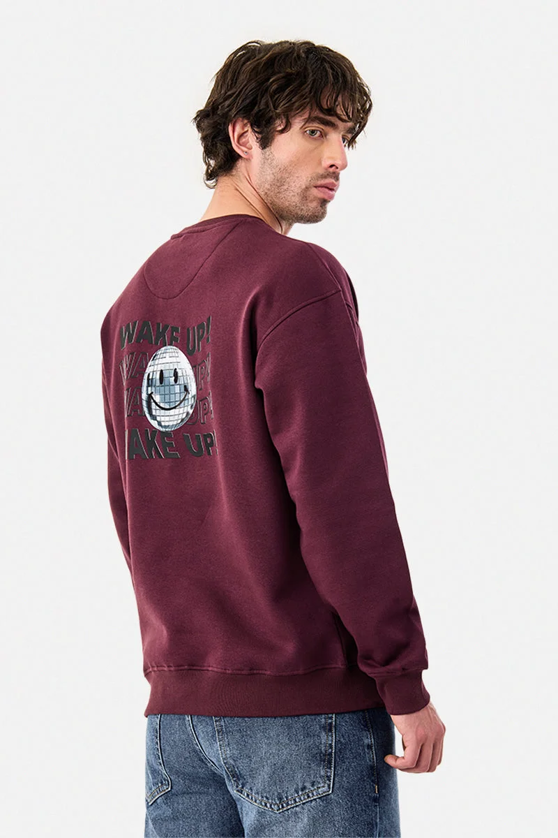 Snitch  Wake Up Oversized Sweatshirt for Men | Best Price UAE