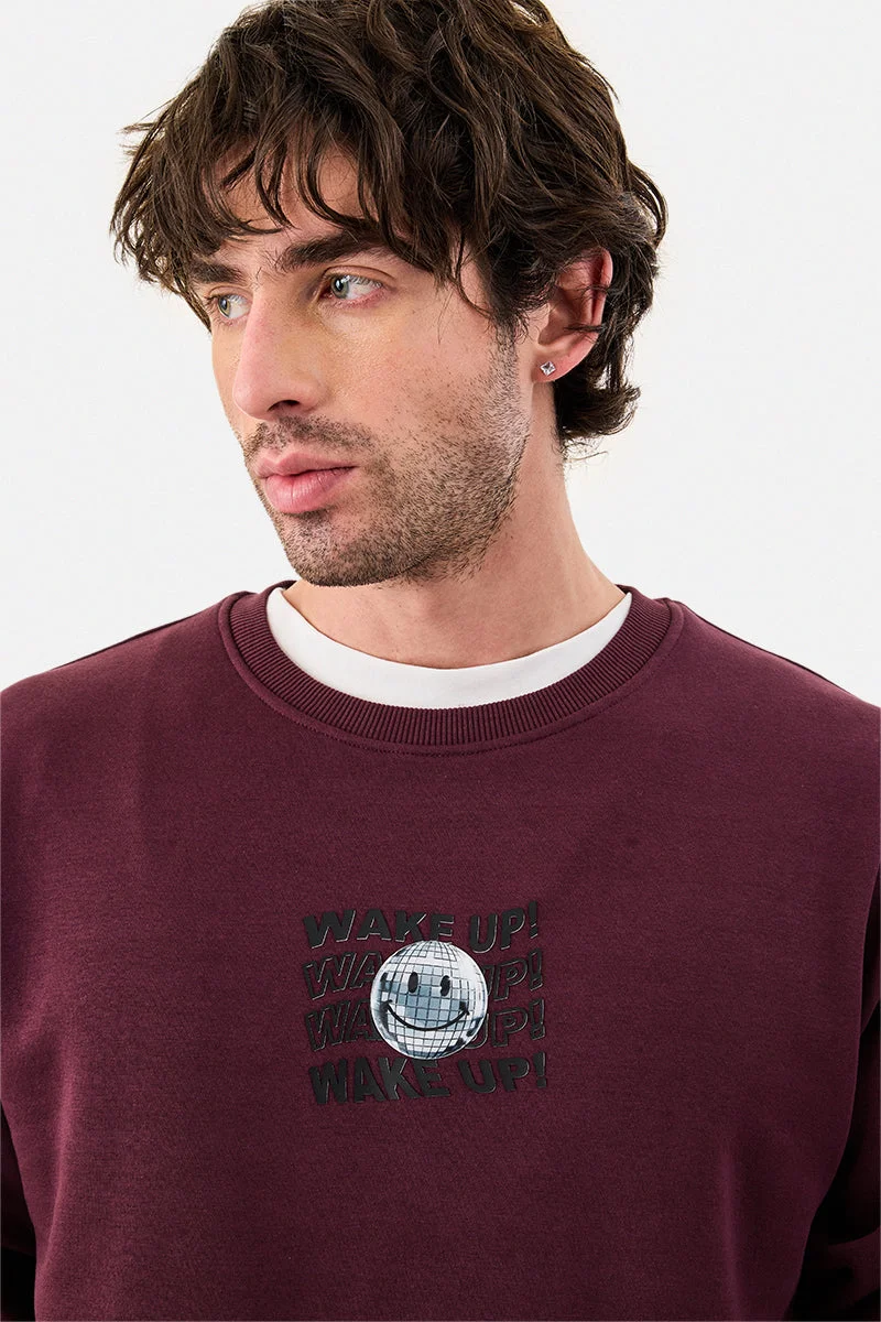 Snitch  Wake Up Oversized Sweatshirt for Men | Best Price UAE