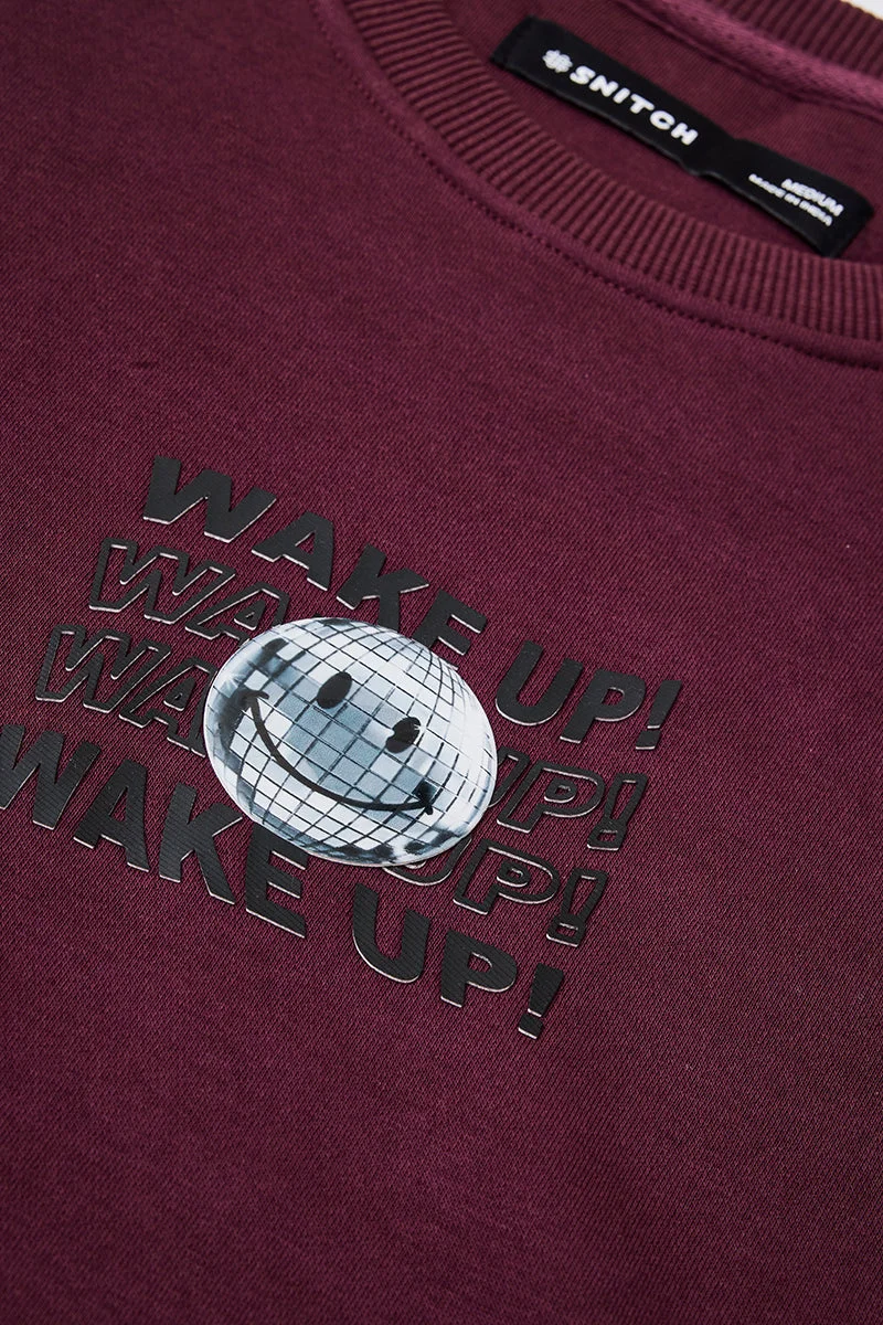 Snitch  Wake Up Oversized Sweatshirt for Men | Best Price UAE