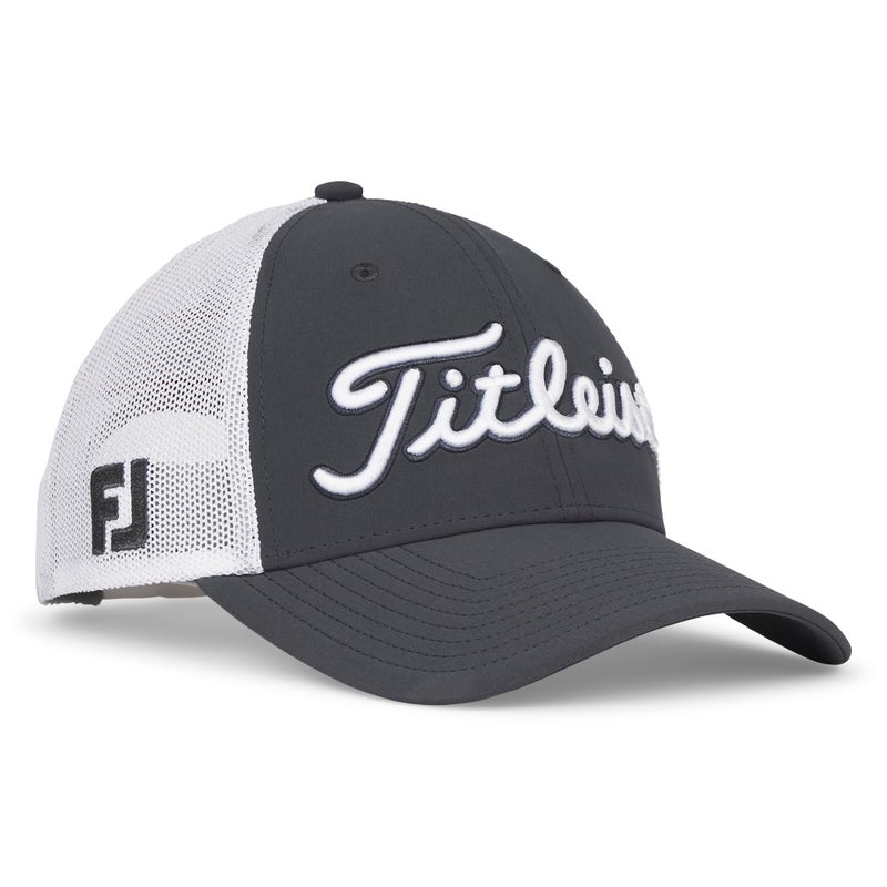 Titleist Tour Performance Mesh Golf Hat, Charcoal/White - Image 2