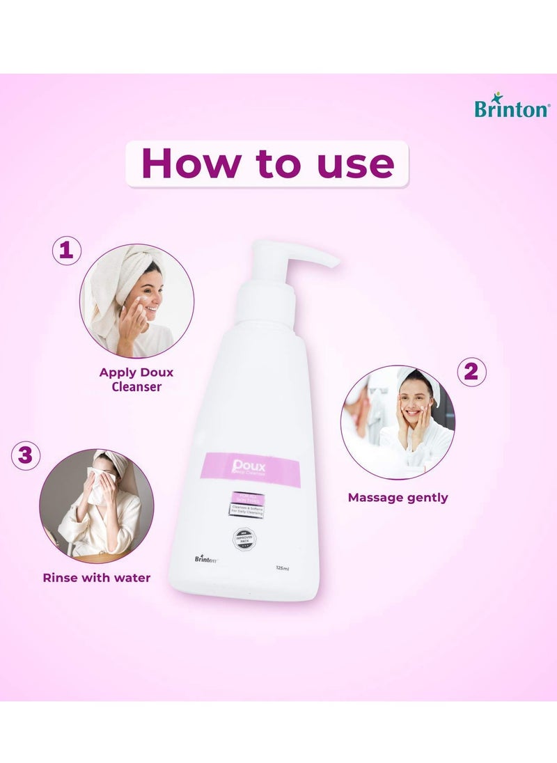 Brinton دوكس منظف يومي عميق، ينظف الوجه وينعم البشرة | ترطيب وتغذية، عناية يومية، إزالة مكياج | لجميع أنواع البشرة 125 مل  - Image 2