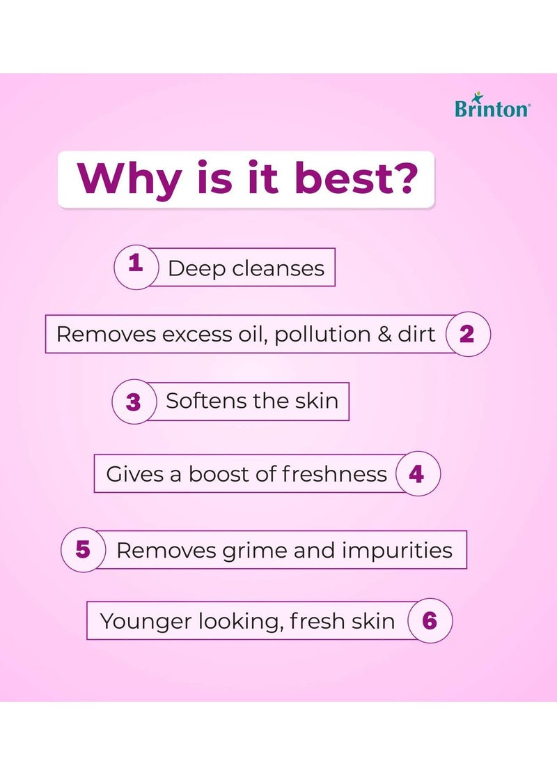 Brinton دوكس منظف يومي عميق، ينظف الوجه وينعم البشرة | ترطيب وتغذية، عناية يومية، إزالة مكياج | لجميع أنواع البشرة 125 مل  - Image 4