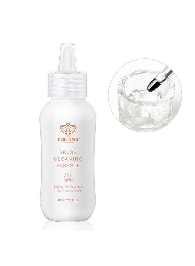 Modelones Nail Art Brush Cleaner & Restorer for Gel Polish/Nail Extension Gel/Nail Art Liner/Dip Powder/Acrylic Powder Manicure Brush DIY Salon at Home - 80ml/2.71 Fl.Oz - Image 1