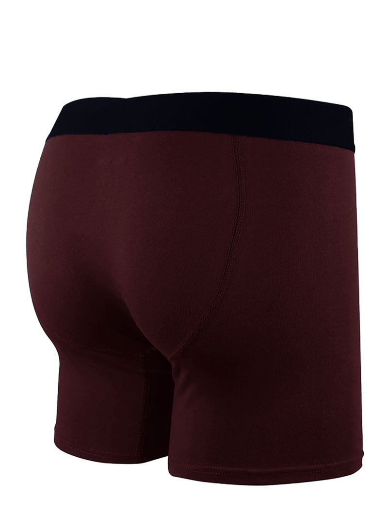 Selecta Now Mens Boxer Shorts Soft Cotton Underwear Breathable Trunks Wine Color Briefs Pouch Fly  - Image 3